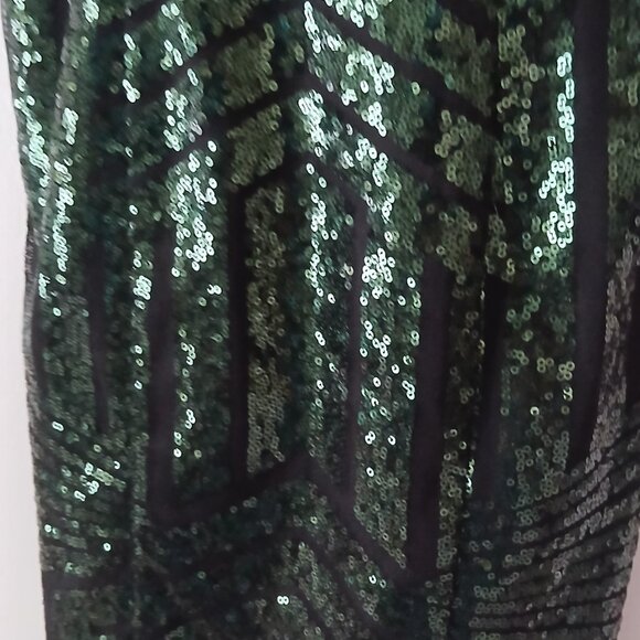 Envious Dark Green Sequin Cocktail Dress - Picture 9 of 10